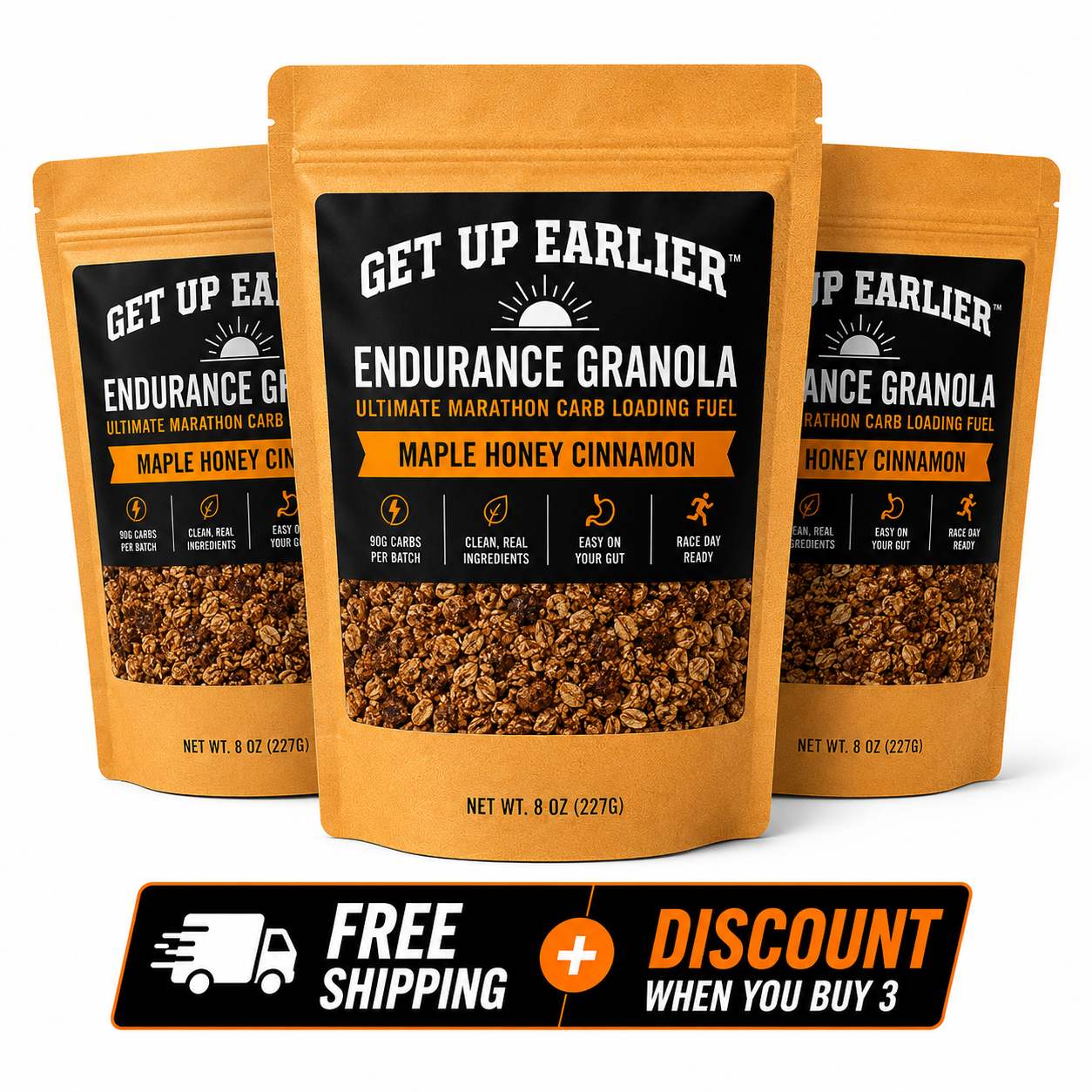 Get Up Earlier™ Endurance Granola – Maple Honey Cinnamon